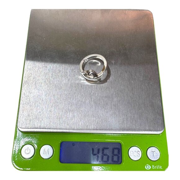 Tiffany & Co. Paloma Picasso 925 Sterling Silver Loving Heart Ring Size 4.5 - Picture 10 of 10